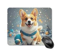 Cartoon Corgi Dog Mouse Pad Square Laptop Mouse Mat Cute Computer Mousepad Keyboard Pad Non-Slip Desk Pads for Gaming Office Work Home 25 * 30cm