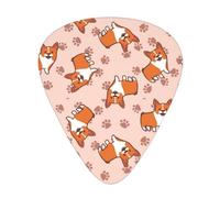Cartoon Corgis,12 Pcs Guitar Pick,3 Different Thickness Plectrums for Acoustic Guitar Bass Ukulele (0.46mm 0.96mm 0.71mm)