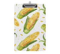 Cartoon Corn on The Cob Clipboard,Decorative Clip Board Acrylic Clipboards with Low Profile Metal Clip for Office,Teachers,Standard Letter Size 8.5x12.5