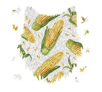 Cartoon Corn on The Cob Jigsaw Puzzle 175PCS Wolf Head Design Puzzle Wooden Jigsaw Puzzles for Adults Families