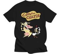 Cartoon Cow and Chicken V1 David Feiss Tv Series Animated Shirt Gift Funny Mens Tee Shirt Black