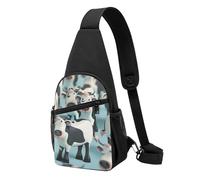 Cartoon Cow Printed Chest Bag Sling Bag for Men Women, Outdoor Crossbody Fanny Packs Hiking Chest Packs Sport Daypacks
