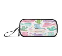 Cartoon Cowboy White Lightweight Pen Case for Artists