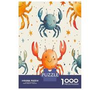 Cartoon Crab Ocean Creatures 1000 Piece Jigsaw Puzzle Paper for Adults Night Sky 52x38cm/1000pcs