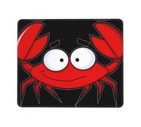 Cartoon Crab Thick Desk Pad Mouse Mat with Lock Stitch Edge, Stable Non-Slip Surface for Computer Use