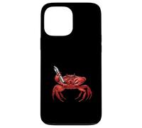 Cartoon Crab with E-Cigarette - Funny Sea Animal T-Shirt Case for iPhone 13 Pro Max