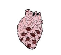 Cartoon Creative Heart Series Brooch, Anatomical Heart Enamel Brooches, Suitable For Decoration Of Dress Sweater Scarf Bag