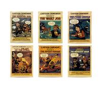 Cartoon Crimewave Mylar Bags, 50 Pack, Odour-Resistant Baggies 7x10 cm