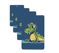 Cartoon crocodile Car Air Freshener Cards for Women Men 4 Pack Cute Car Accessories Long Lasting Scent Car Diffuser Hanging Auto Aromatherapy Tablets Car Fresheners Gifts