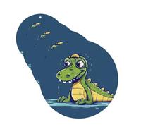 Cartoon Crocodile Car Air Fresheners 4 Pcs Funny Hanging Car Air Fresheners Cute Long Lasting Scented Mirror Hanging Decoration Ornaments Gift For Men Women Round Shape