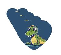 Cartoon Crocodile Car Air Fresheners 4 Pcs Funny Hanging Car Air Fresheners Cute Long Lasting Scented Mirror Hanging Decoration Ornaments Gift For Men Women Heart Shape