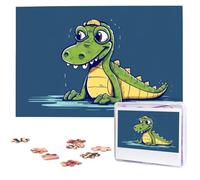 Cartoon Crocodile Wooden Puzzles 1000 Pieces Personalized Jigsaw Puzzle For Adults Interesting Custom Photo Puzzles Gift For Holiday Birthday Wedding Anniversay