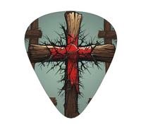 cartoon cross Durable guitar picks - three thicknesses of thin, medium and thick are available, suitable for guitar, bass, electric guitar and ukulele