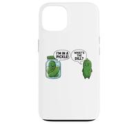 Cartoon Cucumber I'm In A Pickle What's The Dill Case for iPhone 13
