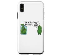Cartoon Cucumber I'm In A Pickle What's The Dill Case for iPhone XS Max