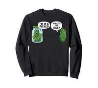 Cartoon Cucumber I'm In A Pickle What's The Dill Sweatshirt