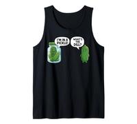 Cartoon Cucumber I'm in A Pickle What's The Dill Tank Top