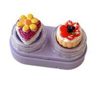 Cartoon Cupcake Lenses Kits with Wearing Tools Drawer Lens Holder for Busy Lifestyles and Fast Changes Travel Container