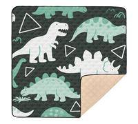 Cartoon Cute and Colorful Dinosaurs Soft Padded Baby Playmat for Indoor Outdoor Portable Foldable Activity Gym Mat for Baby Toddler Infant, 50'' x 50''tapete de gimnasio para