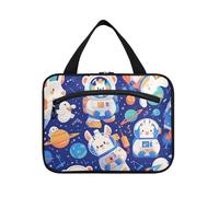 Cartoon Cute Animal Astronauts Hanging Travel Bag with Hanging with Hook, Designer Multifunctional Large Capacity Makeup Bag for Travel Essentials for Women Backpacking Bolsa de maquillaje