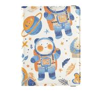 Cartoon Cute Animal Astronauts Leather Passport Holder Covers Case for travel Travel Documents Organizer Protector Travel Passport Wallet With Vaccination Card Slot for women Waterproof, cartoon cute