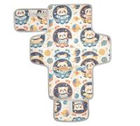 Cartoon Cute Animal Astronauts Reusable Changing Table Pads with Tissue Pocket Diaper Changing pad Travel Infant Travel Station Kit cambiador de pa?ales para Bebes