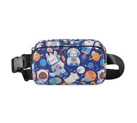Cartoon Cute Animal Astronauts Stylish Fanny Pack Waist Bag for Women Men Multipurpose Crossbody Belt Bag with Adjustable Strap for Travel Running Hiking