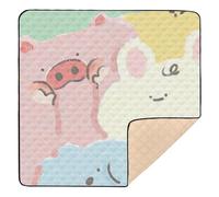 Cartoon Cute Animal Paradise Soft Foam Baby Play Mat for Indoor Outdoor Portable Activity Entertainment Mat for Babies Infants Toddlers, 50'' x 50''