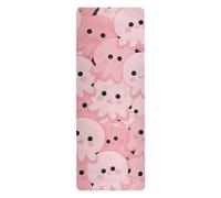 Cartoon Cute animal sea Pink mat yoga for outdoor printed, non slip, towel for yoga mat with carrying bag tapete para ejercicio 71x26 inches