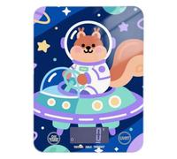 Cartoon Cute Astronaut Squirrel Purple Cooking Diet Scales Digital Weight for Food 11lb/0.18oz, 5kg/5g LCD Display Small Kitchen Digital Scale with 4 Unit for Roasting Soap Making Weight Loss