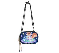 Cartoon Cute Astronaut Squirrel Purple Sling Purse Crossbody Women Fashion with Adjustable Strap Side Bags Walk the dog bolso impermeable para mujer