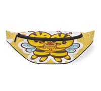 Cartoon Cute Bee Honey Waist Bag Pack for Women Men Kids Girls Boys Fanny Pack Bumbags Pouch Purses Belt Bag for Travel Sport Running