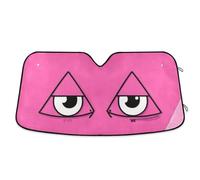 Cartoon Cute Big Eyes Pink Sun Shade for Windshield Foldable Reflective Sun sunshield para sol de auto，Size 27.6x55in