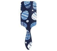 Cartoon Cute Blue and White Easter Eggs anti static brush for thick hair women Designed scalp massager for thin hair for Effortlessly Defined Curls & Waves with Ergonomic handle