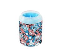 Cartoon Cute Blue Monster Graffiti Portable Paw Cleaning Cup Soft Silicone Bristles Pets Grooming Supplies for Small Medium Dogs and Cats cepillos para perros