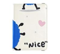 Cartoon Cute Blue Monster Leather Passport Holder Covers Case for travel Wallet Combo Passport Cover for men Ultra Slim, Cartoon cute blue monster, One Size
