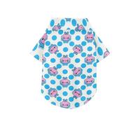 Cartoon Cute Blue-pink monsters Summer Dog Polo Shirt Button Up Soft, Lightweight, and Breathable Pet Polo Shirt Puppy Sweatshirt Perfect for Everyday Wear, and Photoshoots XL