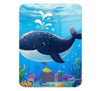 Cartoon Cute Blue Whale Meal Prep Food Scale for Diet 11lb/0.18oz, 5kg/5g Waterproof Small Scale Grams with 4 Unit for Keto Keto Keto pesa para comida