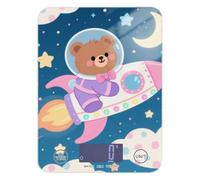 Cartoon Cute Brown Bear Astronaut LCD Display Small Scale for Food 11lb/0.18oz, 5kg/5g Digital Scale Grams and oz with 4 Unit for Espresso Weight Loss Baking (Batteries not Included)
