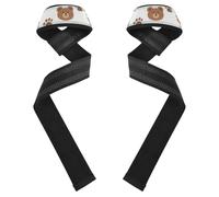 Cartoon Cute Brown Bear Wrist Wraps and Lifting Straps 26" Anti Slip Gym Workout Straps for Workout, Gym, Powerlifting, Bodybuilding venda para muneca de la mano