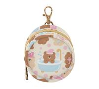 Cartoon Cute Brown Teddy Bear Newborned Girl Pacifier Storage Case Portable Coin Purse Change Holder, Baby Essentials