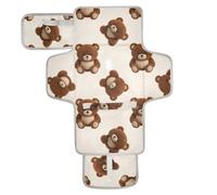 Cartoon Cute Brown Teddy Bear Reusable Diaper Change pad with Tissue Pocket Diaper mat Changing pad with Built-in Pillow cambiador de pa?ales para Bebes