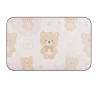 Cartoon Cute Brown Teddy Bear Summer cooling pad for dogs Self Cooling washable cat bed for hamster indoor cat accessories tapete frio para perros M