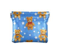 Cartoon Cute Brown Teddy Bear Women's Leather Coin Purse Convenient Mini Coin Purse Pouches for Ladies, Cartoon cute brown teddy bear, One Size, Print Art