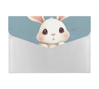 Cartoon Cute Bunny File Organizer for Office,6 Pockets Expanding File Folder, Portable Accordion Folders for Desktop, Waterproof Paper Bill Receipt Organizer for Business