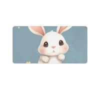 Cartoon Cute Bunny Keyboard Mat Large Gaming Mouse Pad, Anti-Slip Desk Mat for Desktop Desk Work/Home Writing Mat 11.8 * 23.6 Inches