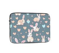 Cartoon Cute Bunny Laptop Sleeve Case 10 Inch Suitable for Notebook Computer Tablet Traveling Carrying Simple Case