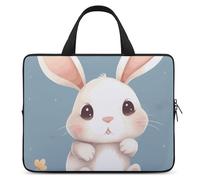 Cartoon Cute Bunny Laptop Sleeve Ultra-Thin, Lightweight & Waterproof 10inch Laptop Bags, Durable Neoprene Material, Portable Protective Computer Bag with Hand Strap
