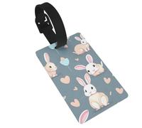 Cartoon Cute Bunny Luggage Tags. Durable and Stylish, This Unisex Travel Accessory Makes It Easy to Identify Your Luggage.
