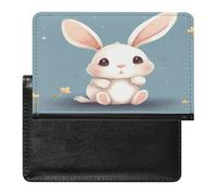 Cartoon Cute Bunny Passport Holder for Travel PU Leather Passport Book Card Holder Case Cute Passport Wallet Ultra Slim Passport Cover Passport Protector Case for Women Men